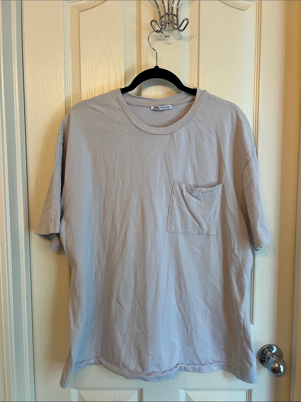 ZARA Men's Pocket Tee in Light purple